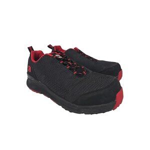 DAKOTA Men's 2410 CTCP Quad Comfort Anti Slip Low Cut Safety Shoe Black Red 9.5M